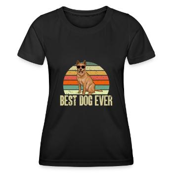 Australian Cattle Dog Red Blue Heeler - Frauen Funktions-T-Shirt - Schwarz - Vorne - AI Model Female 172 light (172cm)