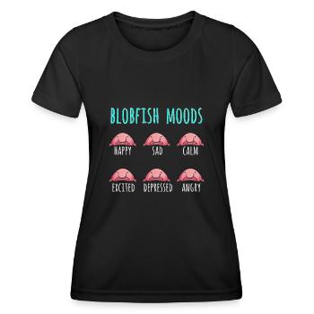 Blob fish - Women's Functional T-Shirt - black - Front - AI Model Female 172 light (172cm)