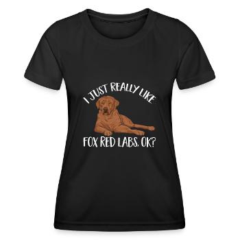 Foxred Labrador Fox Red Labrador Retriever - Women's Functional T-Shirt - black - Front - AI Model Female 172 light (172cm)