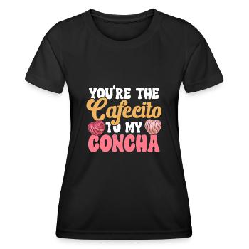 Concha Hispanique Mexicain Pan Dulce - T-shirt sport Femme - noir - Devant - AI Model Female 172 light (172cm)