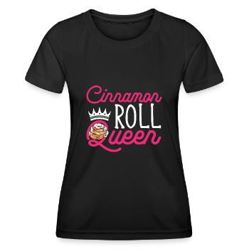 Cinnamon roll - Women's Functional T-Shirt - black - Front - AI Model Female 172 light (172cm)