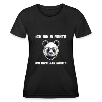 Ich bin in Rente Lustiges Ruhestand Geschenk - Frauen Funktions-T-Shirt - Schwarz - Vorne - AI Model Female 172 light (172cm)