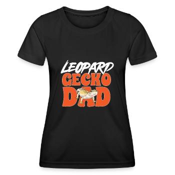 Gecko léopard Gecko reptile gecko de compagnie - T-shirt sport Femme - noir - Devant - AI Model Female 172 light (172cm)