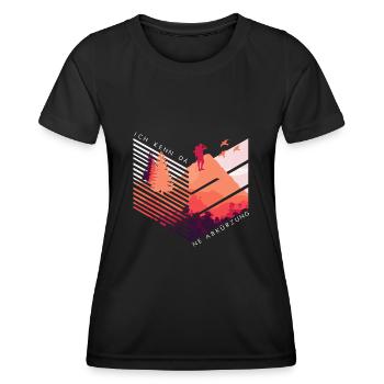 Wanderfüher - Ich kenn da ne Abkürzung - Retro - Frauen Funktions-T-Shirt - Schwarz - Vorne - AI Model Female 172 light (172cm)