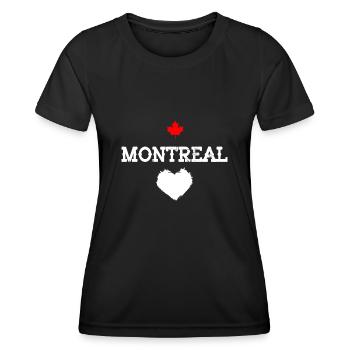 Montréal - T-shirt sport Femme - noir - Devant - AI Model Female 172 light (172cm)