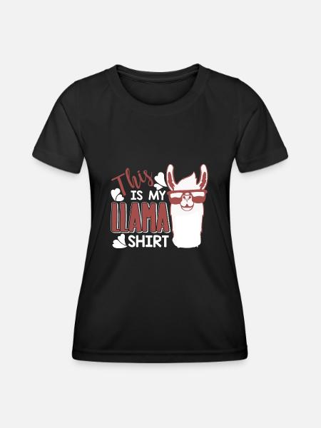 Llama This Is My Llamas - Women's Functional T-Shirt - black