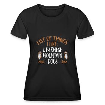 Berner Sennenhund - Frauen Funktions-T-Shirt - Schwarz - Vorne - AI Model Female 172 light (172cm)