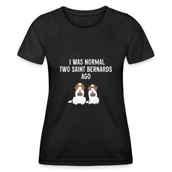 St. Bernard St. Bernard Dog Dog - Women's Functional T-Shirt - black - Front - AI Model Female 172 light (172cm)