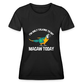 Yellow-breasted Macaw Parrot Blue And Yellow Macaw - Women's Functional T-Shirt - black - Front - AI Model Female 172 light (172cm)