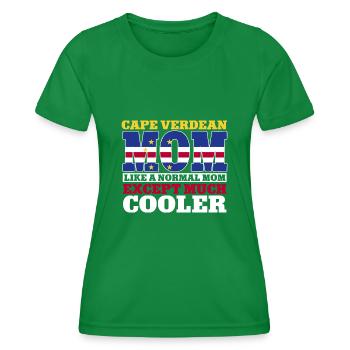 Drapeau du Cap-Vert Drapeau du Cap-Vert - T-shirt sport Femme - vert - Devant - AI Model Female 172 dark (172cm)