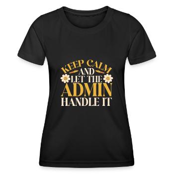 Secrétaire, Adjointe administrative, Commis de bureau - T-shirt sport Femme - noir - Devant - AI Model Female 172 light (172cm)