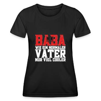 Albanische Flagge Albanischer Adler Shqiponja - Frauen Funktions-T-Shirt - Schwarz - Vorne - AI Model Female 172 light (172cm)