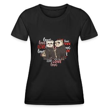 Ferret Owner Ferret - Women's Functional T-Shirt - black - Front - AI Model Female 172 light (172cm)