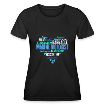 Marine Biology Ocean Marine Biologist - Women's Functional T-Shirt - black - Front - AI Model Female 172 light (172cm)