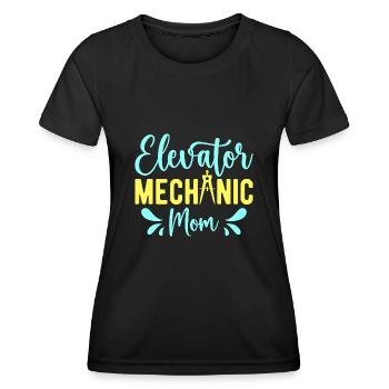Elevator Mechanic - Elevator Mechanic Mom - Women's Functional T-Shirt - black - Front - AI Model Female 172 light (172cm)
