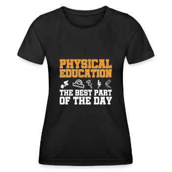 Physical Education Teacher Physical Education Teacher - Women's Functional T-Shirt - black - Front - AI Model Female 172 light (172cm)