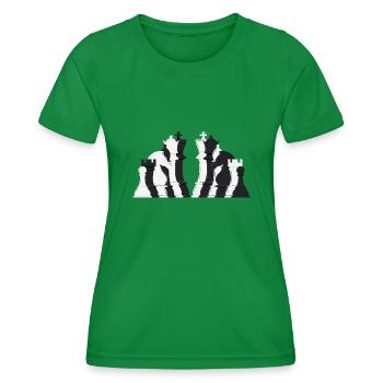 Schachfiguren - Frauen Funktions-T-Shirt - Kelly Green - Vorne - AI Model Female 172 dark (172cm)