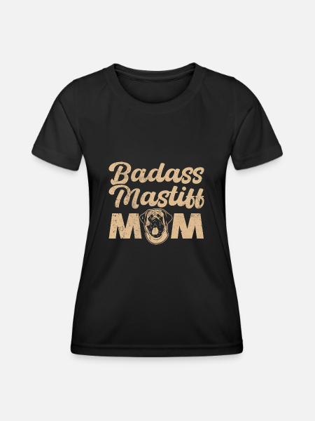 Mastiff Hund Old English Mastiff - Frauen Funktions-T-Shirt - Schwarz