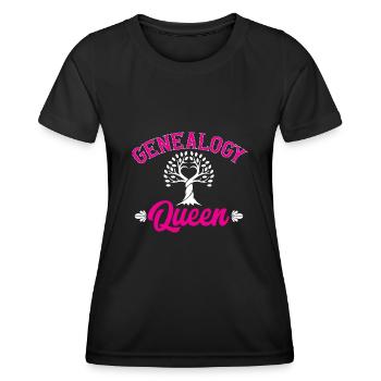 Généalogie Généalogie Généalogiste - T-shirt sport Femme - noir - Devant - AI Model Female 172 light (172cm)
