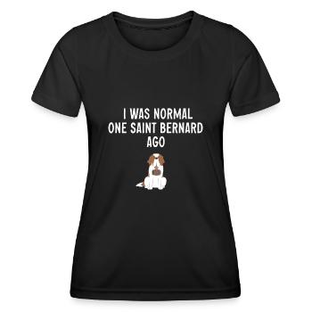 St. Bernard St. Bernard Dog Dog - Women's Functional T-Shirt - black - Front - AI Model Female 172 light (172cm)