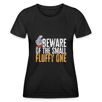 Graupapagei African Grey Parrot Papagei - Frauen Funktions-T-Shirt - Schwarz - Vorne - AI Model Female 172 light (172cm)