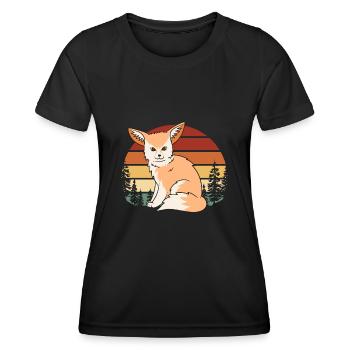 Fennek Fox Fennec Fox Desert Fox - Women's Functional T-Shirt - black - Front - AI Model Female 172 light (172cm)