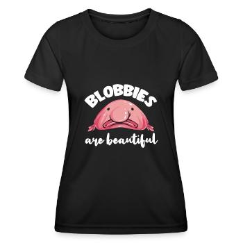 Blob fish - Women's Functional T-Shirt - black - Front - AI Model Female 172 light (172cm)