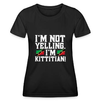 Drapeau de Saint-Kitts-et-Nevis - T-shirt sport Femme - noir - Devant - AI Model Female 172 light (172cm)