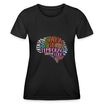 Neurologie, Infirmière, Cerveau, Neurologue - T-shirt sport Femme - noir - Devant - AI Model Female 172 light (172cm)
