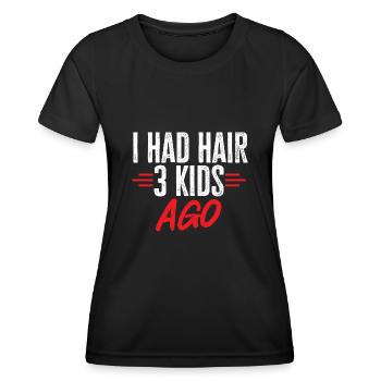Bald Head Baldness Beard Bald Head - Women's Functional T-Shirt - black - Front - AI Model Female 172 light (172cm)