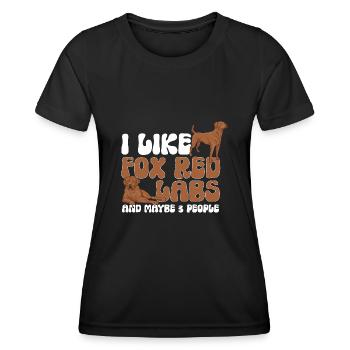 Foxred Labrador Fox Red Labrador Retriever - Women's Functional T-Shirt - black - Front - AI Model Female 172 light (172cm)