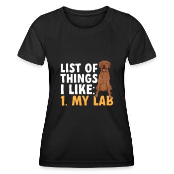 Foxred Labrador Fox Red Labrador Retriever - Women's Functional T-Shirt - black - Front - AI Model Female 172 light (172cm)
