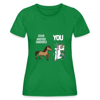 Master's Degree Studium Master Abschluss - Frauen Funktions-T-Shirt - Kelly Green - Vorne - AI Model Female 172 dark (172cm)