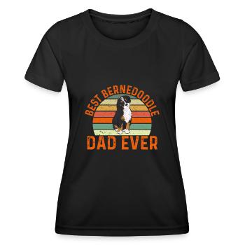 Chien Bernedoodle - T-shirt sport Femme - noir - Devant - AI Model Female 172 light (172cm)