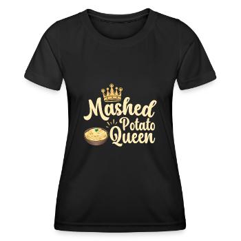 Kartoffelbrei Kartoffelpüree - Frauen Funktions-T-Shirt - Schwarz - Vorne - AI Model Female 172 light (172cm)