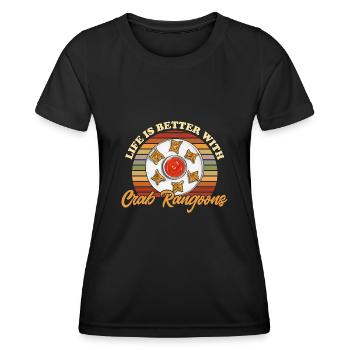 Krabben Rangoon Crab Rangoon - Women's Functional T-Shirt - black - Front - AI Model Female 172 light (172cm)