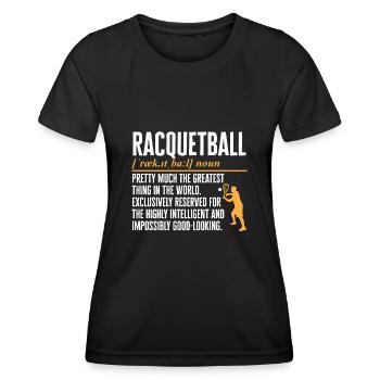 Racquetball Player Racquetball - Women's Functional T-Shirt - black - Front - AI Model Female 172 light (172cm)