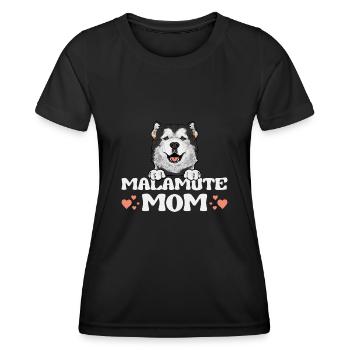 Alaskan Malamute Dog - Women's Functional T-Shirt - black - Front - AI Model Female 172 light (172cm)