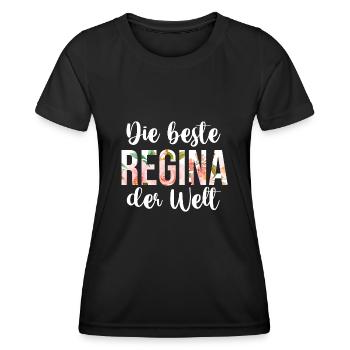 Vorname Regina - Frauen Funktions-T-Shirt - Schwarz - Vorne - AI Model Female 172 light (172cm)