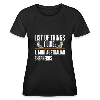 Berger australien miniature - T-shirt sport Femme - noir - Devant - AI Model Female 172 light (172cm)