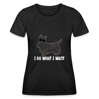 Scottish Terrier Scottie Dog - Women's Functional T-Shirt - black - Front - AI Model Female 172 light (172cm)