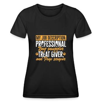 Pet Sitting Cat Dog Pet Sitter - Women's Functional T-Shirt - black - Front - AI Model Female 172 light (172cm)