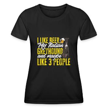Italian Greyhound Greyhound Dogs - Women's Functional T-Shirt - black - Front - AI Model Female 172 light (172cm)