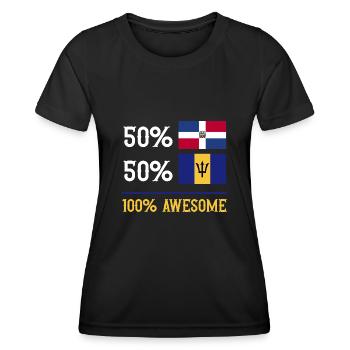 Barbados flag Barbadian bayan - Women's Functional T-Shirt - black - Front - AI Model Female 172 light (172cm)