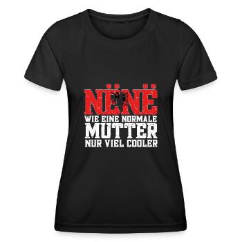 Albanische Flagge Albanischer Adler Shqiponja - Frauen Funktions-T-Shirt - Schwarz - Vorne - AI Model Female 172 light (172cm)