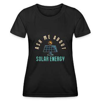 Solar Panel Solar Energy Solar Power - Women's Functional T-Shirt - black - Front - AI Model Female 172 light (172cm)