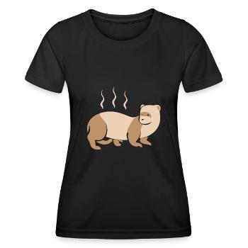 Furet, propriétaire de furet - T-shirt sport Femme - noir - Devant - AI Model Female 172 light (172cm)