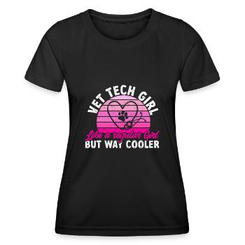 Vet Tech Veterinary Veterinary Technician - Women's Functional T-Shirt - black - Front - AI Model Female 172 light (172cm)