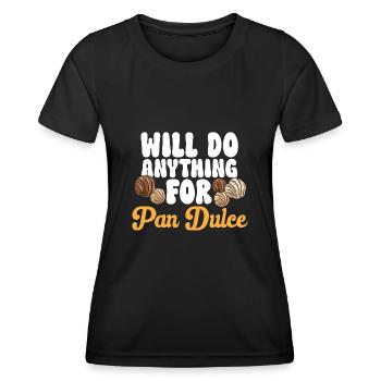 Concha Hispanic Mexikanisch Pan Dulce - Frauen Funktions-T-Shirt - Schwarz - Vorne - AI Model Female 172 light (172cm)