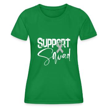 Hirnkrebsunterstützungsgruppe - Friend Family Supp - Frauen Funktions-T-Shirt - Kelly Green - Vorne - AI Model Female 172 dark (172cm)